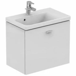 Ideal Standard CONNECT SPACE Waschtischunterschrank, 600mm, 1 Auszug, Ablage Rechts, E0315, Farbe: Ulme Grau Dekor - E0315KS