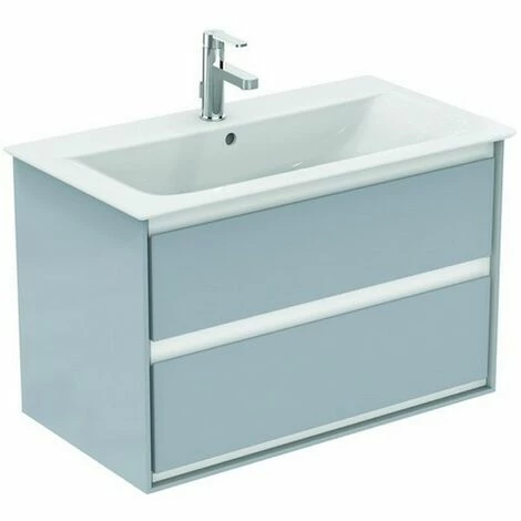 Ideal Standard CONNECT Air Möbel-Waschtischunterschrank, 800mm, 2 Auszüge, E0819, Farbe: Weiß Glänzend / Hellgrau Matt - E0819KN 1 Ideal Standard CONNECT Air Möbel-Waschtischunterschrank, 800mm, 2 Auszüge, E0819, Farbe: Weiß Glänzend / Hellgrau Matt - E0819KN