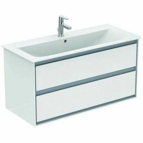 Ideal Standard CONNECT Air Möbel-Waschtischunterschrank, 1000mm, 2 Auszüge, E0821, Farbe: Braun Matt / Weiß Matt - E0821VY 1 Ideal Standard CONNECT Air Möbel-Waschtischunterschrank, 1000mm, 2 Auszüge, E0821, Farbe: Braun Matt / Weiß Matt - E0821VY