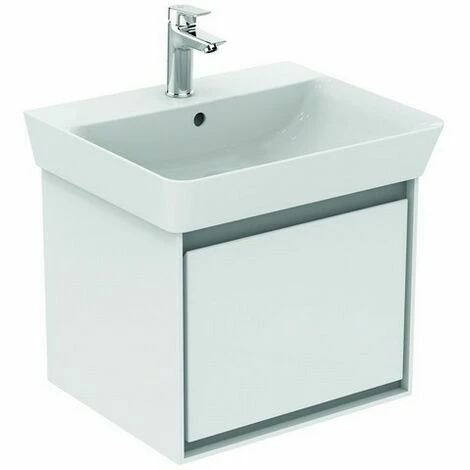 Ideal Standard CONNECT Air Waschtischunterschrank, 485mm, 1 Auszug, E0844, Farbe: Eiche Grau Dekor / Weiß Matt - E0844PS 1 Ideal Standard CONNECT Air Waschtischunterschrank, 485mm, 1 Auszug, E0844, Farbe: Eiche Grau Dekor / Weiß Matt - E0844PS