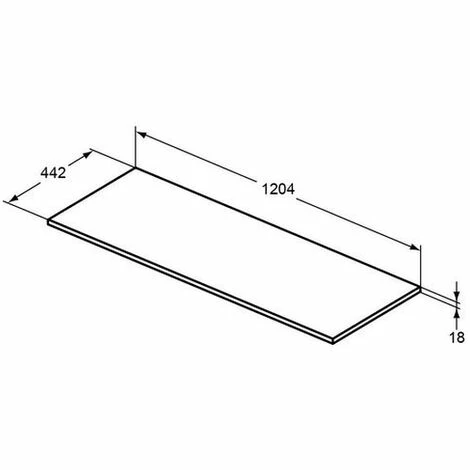 Ideal Standard Holzkonsole Connect air, für us 1200mm, 1204x442x18mm, hellgrau gl.und matt, E0852EQ Ideal Standard Holzkonsole Connect Air, Für Us 1200mm, 1204x442x18mm, Hellgrau Gl.und Matt, E0852EQ -Ideal Standard-shop 26555707 2
