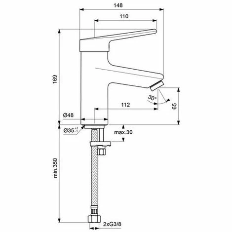 Ideal Standard Waschtischarmatur ceraplus 2, , Ausld. 112mm, Chrom, BC092AA Ideal Standard Waschtischarmatur Ceraplus 2, , Ausld. 112mm, Chrom, BC092AA -Ideal Standard-shop 26556200 2