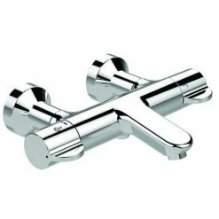 Ideal Standard Badethermostat Aufputz Ceraplus 2, Ausld.194-211mm,absp.S-Anschlüsse, Chrom, A6873AA