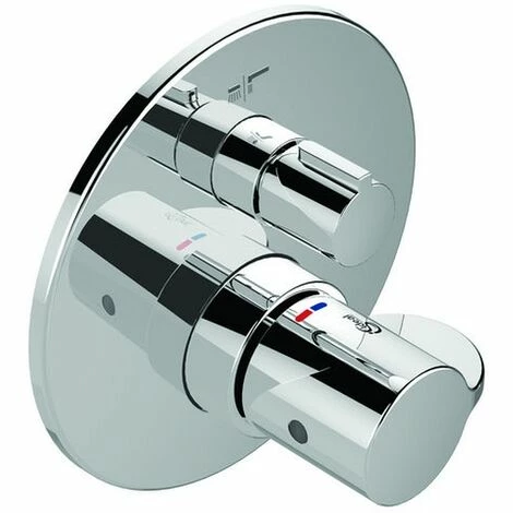 Ideal Standard Badethermostat Unterputz Ceraplus 2, Bausatz 2, Rosette D:163mm, Chrom, A6869AA 1 Ideal Standard Badethermostat Unterputz Ceraplus 2, Bausatz 2, Rosette D:163mm, Chrom, A6869AA