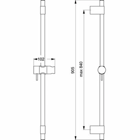 Ideal Standard Brausestange Idealrain Pro 900mm Chrom, B9849AA Ideal Standard Brausestange Idealrain Pro 900mm Chrom, B9849AA -Ideal Standard-shop 26570928 2