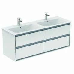 Ideal Standard Mdwaschtischunterschrank Connect AIR,4Ausz., 1300x440x5 X 17mm,Pinie Hell Dek.und Brn.matt, E0824UK