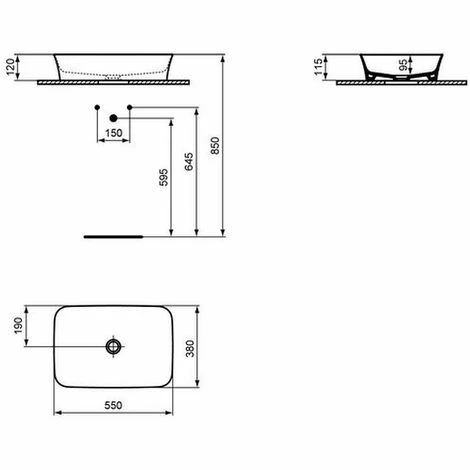 Ideal Standard AuslaufSchale Ipalyss, Ohne Hahnloch 500 X 120mm, Weiß, E139201 2 Ideal Standard AuslaufSchale Ipalyss, Ohne Hahnloch 500 X 120mm, Weiß, E139201 – Bild 2