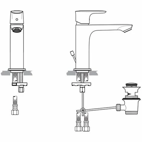 Ideal Standard Waschtischarmatur Grande Slim CONNECT AIR Chrom A7012AA 2 Ideal Standard Waschtischarmatur Grande Slim CONNECT AIR Chrom A7012AA â Bild 2