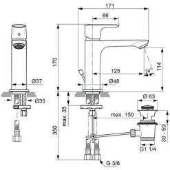 Ideal Standard Waschtischarmatur Grande Slim CONNECT AIR Chrom A7012AA 5 Ideal Standard Waschtischarmatur Grande Slim CONNECT AIR Chrom A7012AA -Ideal Standard-shop 28800017 3