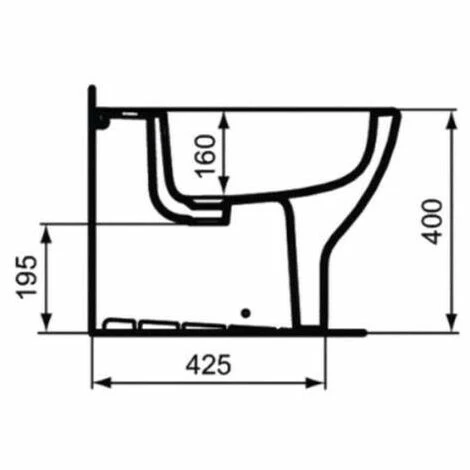 Bidet Bodenstehend Wandbündig Ideal Standard Tesi Aus Vitreous China Seidenweiß | Keramik 3 Bidet Bodenstehend Wandbündig Ideal Standard Tesi Aus Vitreous China Seidenweiß | Keramik – Bild 3