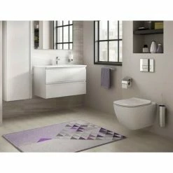 Wandhängende Toilette AquaBlade Ideal Standard Tesi Seidenweiß Mit Schmalem Sitz Und Langsamem Schließsystem | Glänzendes Weiß - Mit Toilettensitze -Ideal Standard-shop 33993514 3