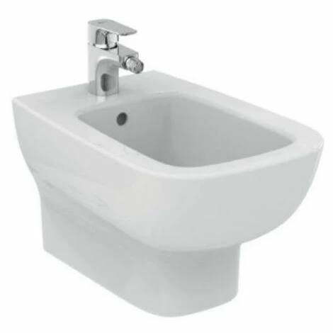 Einloch-Wandbidet Ideal Standard Esedra Mit Verdeckten Armaturen | Glänzendes Weiß 1 Einloch-Wandbidet Ideal Standard Esedra Mit Verdeckten Armaturen | Glänzendes Weiß