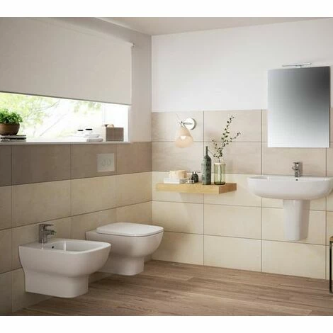 Einloch-Wandbidet Ideal Standard Esedra Mit Verdeckten Armaturen | Glänzendes Weiß 3 Einloch-Wandbidet Ideal Standard Esedra Mit Verdeckten Armaturen | Glänzendes Weiß – Bild 3