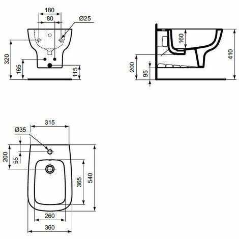 Einloch-Wandbidet Ideal Standard Esedra Mit Verdeckten Armaturen | Glänzendes Weiß 4 Einloch-Wandbidet Ideal Standard Esedra Mit Verdeckten Armaturen | Glänzendes Weiß – Bild 4