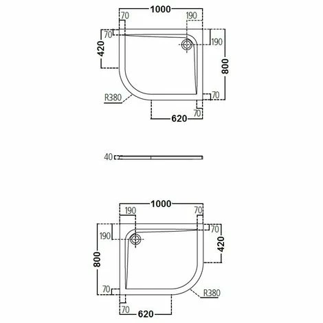 Eck Acryl-Duschwanne 100X80 Cm Ideal Standard Ultraflat Mit Ablaufloch Ø90 Mm | Weiß 3 Eck Acryl-Duschwanne 100X80 Cm Ideal Standard Ultraflat Mit Ablaufloch Ø90 Mm | Weiß – Bild 3