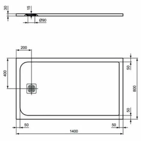 Duschwanne 140x80 Cm Aus Der Serie Ideal Solid By Ideal Standard Ultra Flat S | Weiß 4 Duschwanne 140x80 Cm Aus Der Serie Ideal Solid By Ideal Standard Ultra Flat S | Weiß – Bild 4