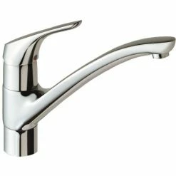 Ideal Standard Spültischarmatur Cerasprint | B6917AA | Einhebelmischer Mit Schwenkbarem Auslauf | Geeignet Für Die Vorfenstermontage | Keramikkartusche | Messing Verchromt | 09790 1