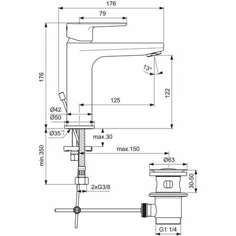 Ideal Standard Cerafine O Waschtischarmatur Mattschwarz-Chrom Ideal Standard Cerafine O Waschtischarmatur Mattschwarz-Chrom -Ideal Standard-shop 55341577 2