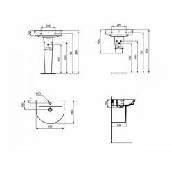 Ideal Standard Waschtisch Connect Air Arc 550x460x160 Mm Weiß Ohne -Ideal Standard-shop 55341767 3
