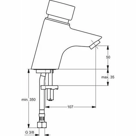 Ideal Standard CeraPlus Waschtischselbstschlussarmatur DN 15 ohne Mischung, Chrom, B8296AA Ideal Standard CeraPlus Waschtischselbstschlussarmatur DN 15 Ohne Mischung, Chrom, B8296AA -Ideal Standard-shop 5630606 2