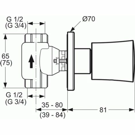Ideal Standard Venice Wandeinbauventil DN 15 und DN 20 für Wandeinbau, A5364AA Ideal Standard Venice Wandeinbauventil DN 15 Und DN 20 Für Wandeinbau, A5364AA -Ideal Standard-shop 5634060 2