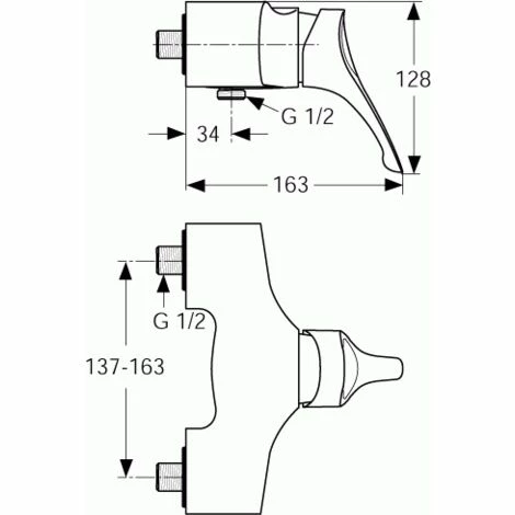 Ideal Standard CeraMix® 60'S Brausearmatur AP A3828AA Ideal Standard CeraMix® 60'S Brausearmatur AP A3828AA -Ideal Standard-shop 5634072 2