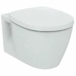 Ideal Standard Connect Kombipaket Wand-Tiefspül-WC, Spülrandlos, Mit WC-Deckel, Weiß