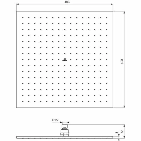 Ideal Standard Kopfbrause Idealrain 400x400mm chrom A5806AA Ideal Standard Kopfbrause Idealrain 400x400mm Chrom A5806AA -Ideal Standard-shop 57141245 3
