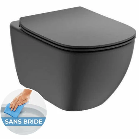 Ideal Standard Tesi Wand-WC spülrandlos AquaBlade-Technologie + Ultradünner WC-Deckel mit Fallbremse, Mattschwarz (T3546V3) Ideal Standard Tesi Wand-WC Spülrandlos AquaBlade-Technologie + Ultradünner WC-Deckel Mit Fallbremse, Mattschwarz (T3546V3) -Ideal Standard-shop 59177398 1