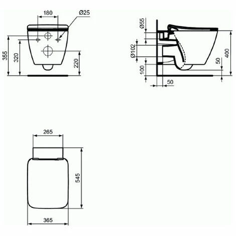 Ideal Standard STRADA II - AQUABLADE WC-Becken Und Ultradünner WC-Deckel Mit Fallbremse (T359601) 3 Ideal Standard STRADA II - AQUABLADE WC-Becken Und Ultradünner WC-Deckel Mit Fallbremse (T359601) – Bild 3