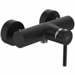 Ideal Standard Ceraline Aufputz-Brausearmatur, Mattschwarz/chrom