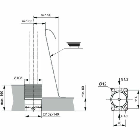 Ideal Standard Unterputz-Bausatz 1 für freistehende Badewannenarmaturen A6133NU Ideal Standard Unterputz-Bausatz 1 Für Freistehende Badewannenarmaturen A6133NU -Ideal Standard-shop 59802175 2