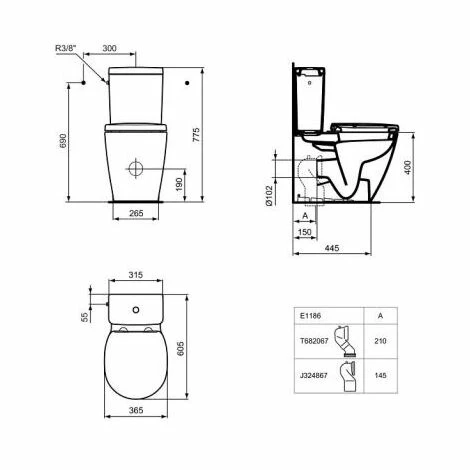 Ideal Standard CONNECT SPACE WC Space (E118601) Ideal Standard CONNECT SPACE WC Space (E118601) -Ideal Standard-shop 64711419 2