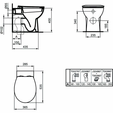 Wandhängende Sanitärkeramik mit übergesetztem Ablauf komplett mit Eurovit Ideal Standardsitz Wandhängende Sanitärkeramik Mit übergesetztem Ablauf Komplett Mit Eurovit Ideal Standardsitz -Ideal Standard-shop 68566230 5