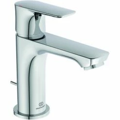 Ideal Standard Waschtischarmatur Connect Air, Slim, 5 L/min., Mit Ablaufgarnitur Ausld.107mm, Chrom