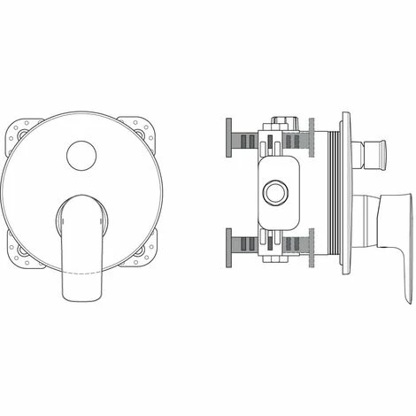 Ideal Standard Badearmatur Unterputz Connect Air, Bausatz 2, Rosette D:163mm, Chrom 2 Ideal Standard Badearmatur Unterputz Connect Air, Bausatz 2, Rosette D:163mm, Chrom – Bild 2