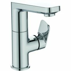 Ideal Standard Waschtisch-Armatur Tonic II, Mit Hohem Auslauf, 5 L/min., Ohne Ablgarn., Ausld.120mm, Chrom