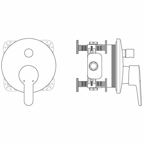 Ideal Standard Badearmatur Unterputz ConnectBlue, Bausatz 2, Ros.d:163mm, Eigens.DIN EN 1717, Chrom 2 Ideal Standard Badearmatur Unterputz ConnectBlue, Bausatz 2, Ros.d:163mm, Eigens.DIN EN 1717, Chrom – Bild 2
