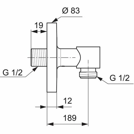 Ideal Standard JADO Wandanschlussbogen G1/2, mit Rückflussverhinderer, Chrom Ideal Standard JADO Wandanschlussbogen G1/2, Mit Rückflussverhinderer, Chrom -Ideal Standard-shop 68756355 2