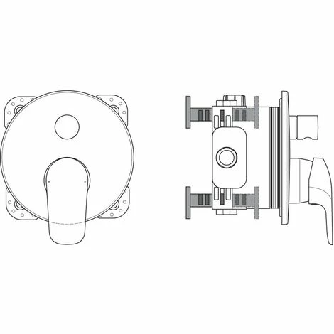Ideal Standard Badearmatur Unterputz Ceraflex, Bausatz 2, Rosette 163x163mm, Chrom Ideal Standard Badearmatur Unterputz Ceraflex, Bausatz 2, Rosette 163x163mm, Chrom -Ideal Standard-shop 68756381 2
