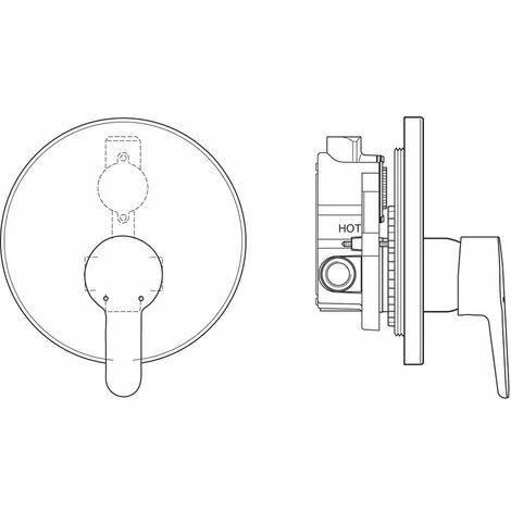 Ideal Standard Brausearmatur Unterputz Connect Blue, Bausatz 2, Chrom Ideal Standard Brausearmatur Unterputz Connect Blue, Bausatz 2, Chrom -Ideal Standard-shop 68756447 2
