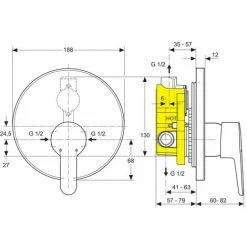 Ideal Standard Brausearmatur Unterputz Connect Blue, Bausatz 2, Chrom 2 Ideal Standard Brausearmatur Unterputz Connect Blue, Bausatz 2, Chrom -Ideal Standard-shop 68756447 3