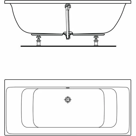 Ideal Standard Duo-Badewanne Connect Air, 1700x750x475mm, Weiß Ideal Standard Duo-Badewanne Connect Air, 1700x750x475mm, Weiß -Ideal Standard-shop 68756480 2