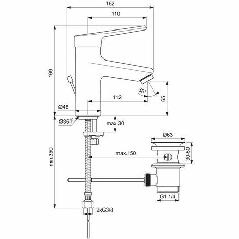 Ideal Standard CeraPlus 2, Waschtischarmatur m. Ablaufgarnitur Ideal Standard CeraPlus 2, Waschtischarmatur M. Ablaufgarnitur -Ideal Standard-shop 69365907 2