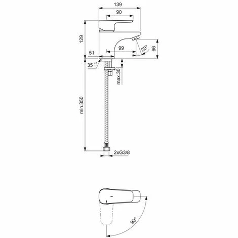 Ideal Standard CeraPlan III, Waschtischarmatur, BlueStart Ideal Standard CeraPlan III, Waschtischarmatur, BlueStart -Ideal Standard-shop 69366122 2
