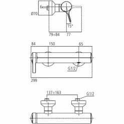 Ideal Standard Melange, Aufputz-Brausearmatur, Chrom 2 Ideal Standard Melange, Aufputz-Brausearmatur, Chrom -Ideal Standard-shop 69366130 3