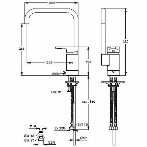 Ideal Standard Küchenarmatur Active Ausladung 213mm m.hohem Auslauf u.Gerätesabsp.Vent.Chrom Ideal Standard Küchenarmatur Active Ausladung 213mm M.hohem Auslauf U.Gerätesabsp.Vent.Chrom -Ideal Standard-shop 70143689 2