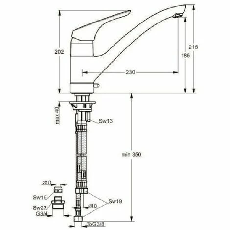 Ideal Standard Küchenarmatur Cerasprint Neu ND mit Geräteabsperrventil Chrom Ideal Standard Küchenarmatur Cerasprint Neu ND Mit Geräteabsperrventil Chrom -Ideal Standard-shop 70148798 2