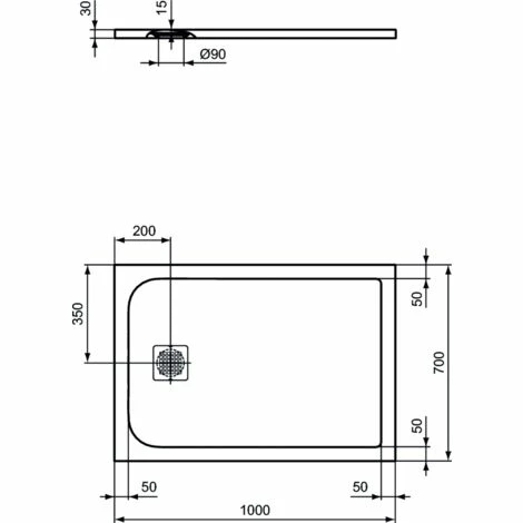 Rechteckige Duschwanne Steinoptik 70x100 Ideal Standard Ultra Flat S - Ablauf NICHT im Lieferumfang enthalten Rechteckige Duschwanne Steinoptik 70x100 Ideal Standard Ultra Flat S - Ablauf NICHT Im Lieferumfang Enthalten -Ideal Standard-shop 71216602 5