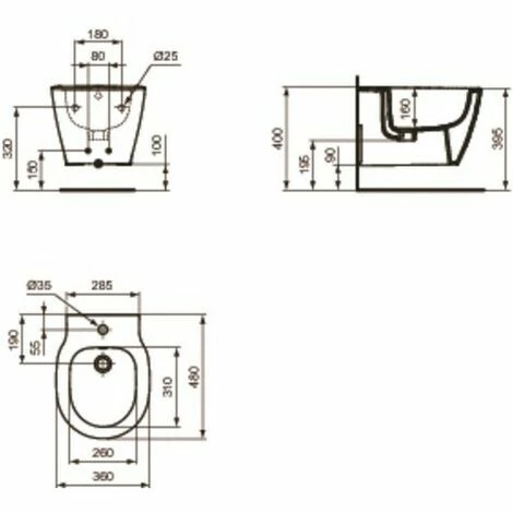 Ideal Standard hängende Sanitärkeramik Connect Space-Modell mit Soft-Close-Sitz Ideal Standard Hängende Sanitärkeramik Connect Space-Modell Mit Soft-Close-Sitz -Ideal Standard-shop 71217330 2